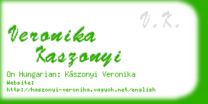 veronika kaszonyi business card