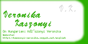 veronika kaszonyi business card